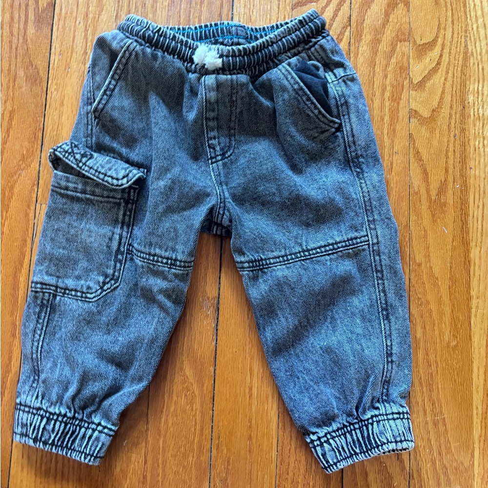 Zara Kids Dark Blue Denim Jogger Pants
